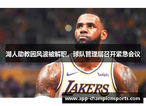 湖人助教因风波被解职，球队管理层召开紧急会议